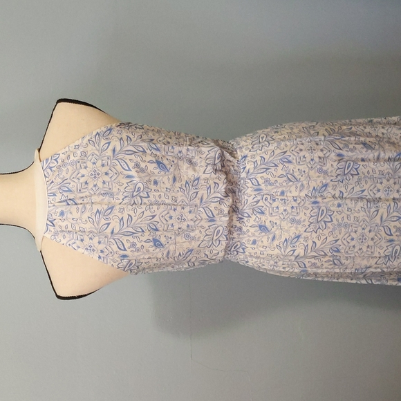 White and Blue Maxi Dress - Picture 4 of 7